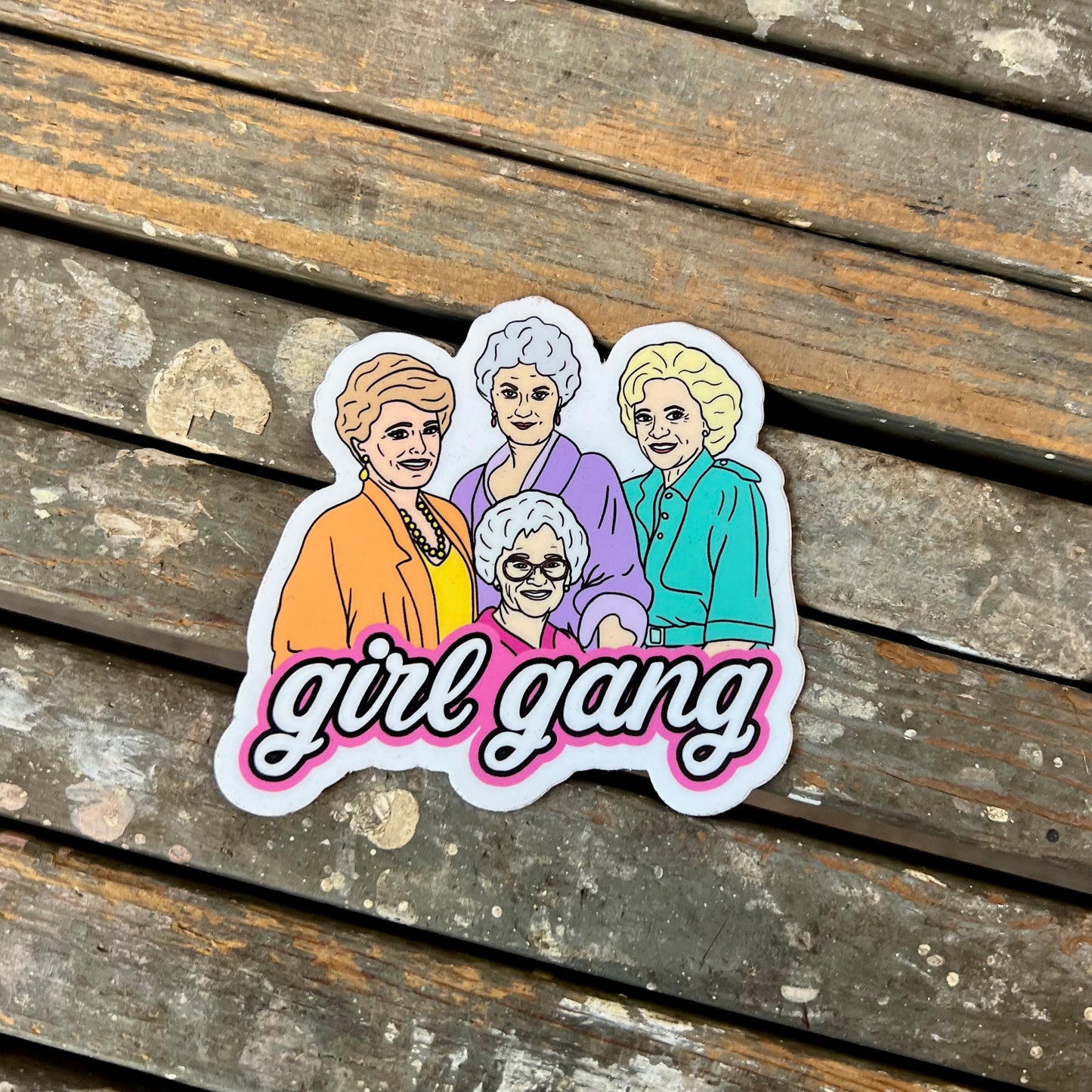 Girl Gang Golden Sticker