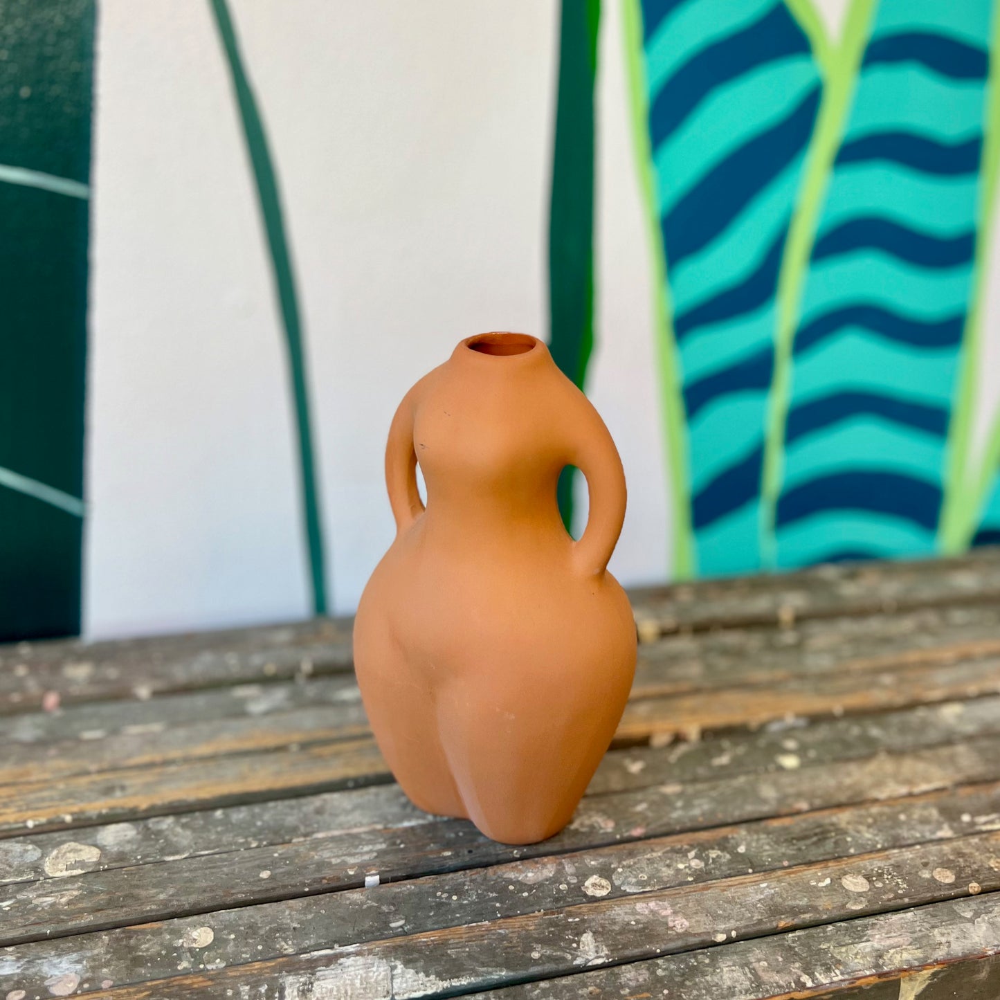 Terracotta Body Form Vase